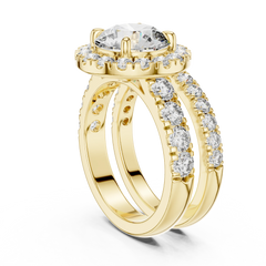 Radiant Round Double-Row Bridal Set