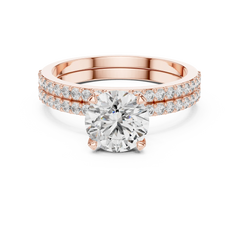 Classic Round Solitaire Bridal Set