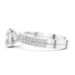 Classic Round Solitaire Bridal Set