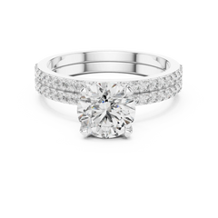 Classic Round Solitaire Bridal Set