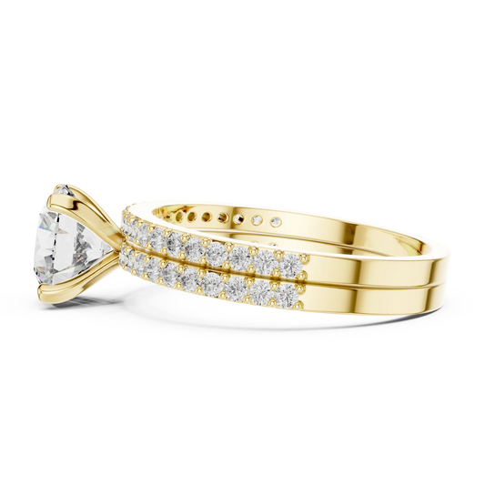 Classic Round Solitaire Bridal Set