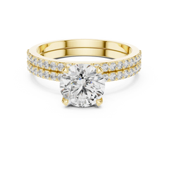Classic Round Solitaire Bridal Set