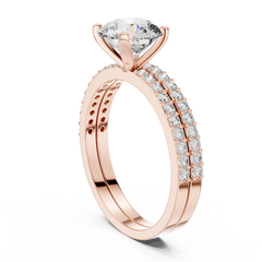 Classic Round Solitaire Bridal Set