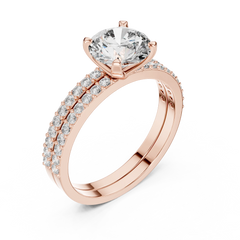 Classic Round Solitaire Bridal Set