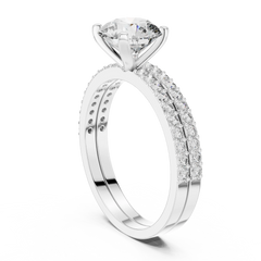 Classic Round Solitaire Bridal Set