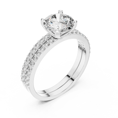 Classic Round Solitaire Bridal Set
