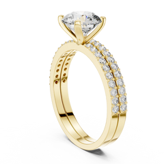 Classic Round Solitaire Bridal Set