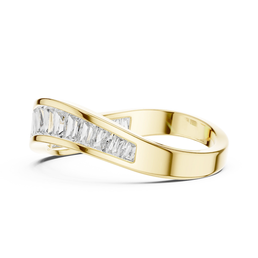 Sculpted Baguette Wave Band