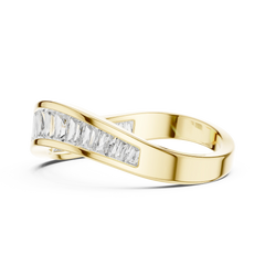 Sculpted Baguette Wave Band