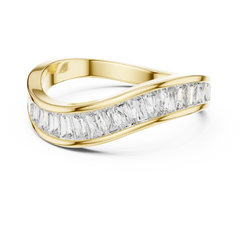 Sculpted Baguette Wave Band