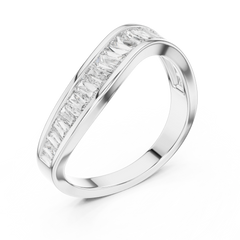 Sculpted Baguette Wave Band