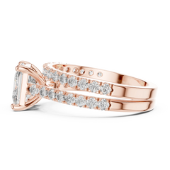 Princess Cut Pave Bridal Set