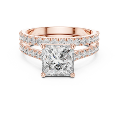 Princess Cut Pave Bridal Set