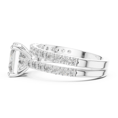 Princess Cut Pave Bridal Set