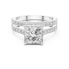 Princess Cut Pave Bridal Set