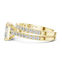 Princess Cut Pave Bridal Set