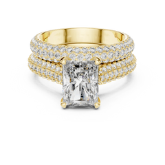 Radiant Cut Triple-Row Bridal Set