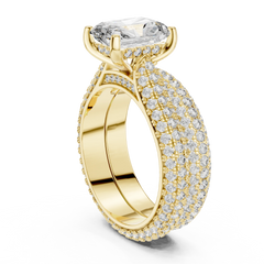 Radiant Cut Triple-Row Bridal Set