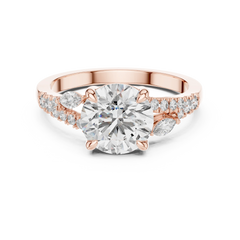 Botanical Vine Round Engagement Ring
