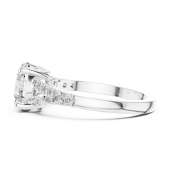 Botanical Vine Round Engagement Ring