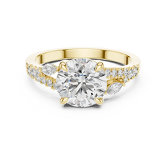 Botanical Vine Round Engagement Ring
