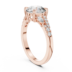 Botanical Vine Round Engagement Ring