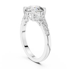 Botanical Vine Round Engagement Ring