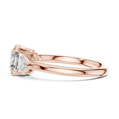 Cushion & Trillion Double-Prong Engagement Ring