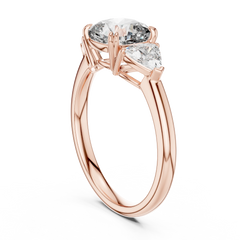 Cushion & Trillion Double-Prong Engagement Ring