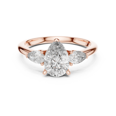 Pear Three-Stone Engagement Ring
