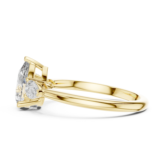 Pear Three-Stone Engagement Ring