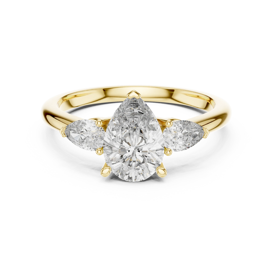 Pear Three-Stone Engagement Ring