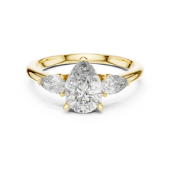 Pear Three-Stone Engagement Ring
