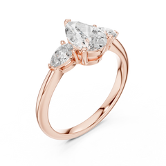 Pear Three-Stone Engagement Ring