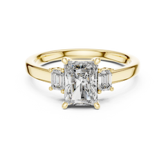 Emerald Cut Three-Stone Engagement Ring