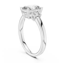 Emerald Cut Three-Stone Engagement Ring