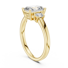 Emerald Cut Three-Stone Engagement Ring