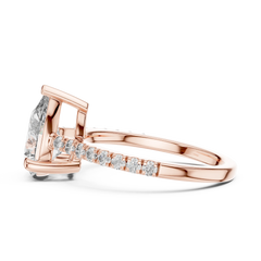 Pear Cut Pave Engagement Ring