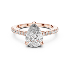 Pear Cut Pave Engagement Ring