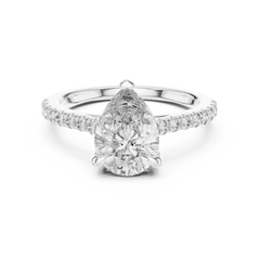 Pear Cut Pave Engagement Ring