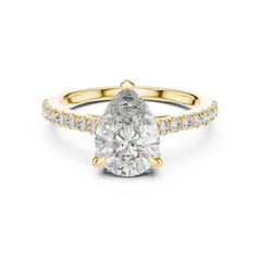Pear Cut Pave Engagement Ring