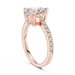 Pear Cut Pave Engagement Ring