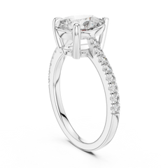 Pear Cut Pave Engagement Ring