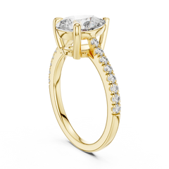 Pear Cut Pave Engagement Ring