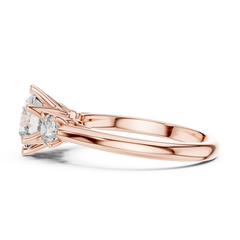 Classic Round Three-Stone Engagement Ring