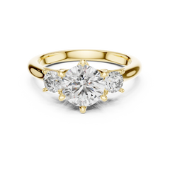 Classic Round Three-Stone Engagement Ring