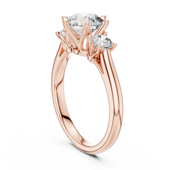 Classic Round Three-Stone Engagement Ring