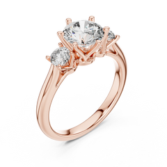 Classic Round Three-Stone Engagement Ring