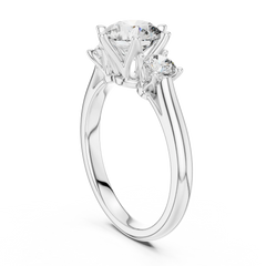 Classic Round Three-Stone Engagement Ring