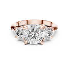 Brilliant Round Trilogy Engagement Ring